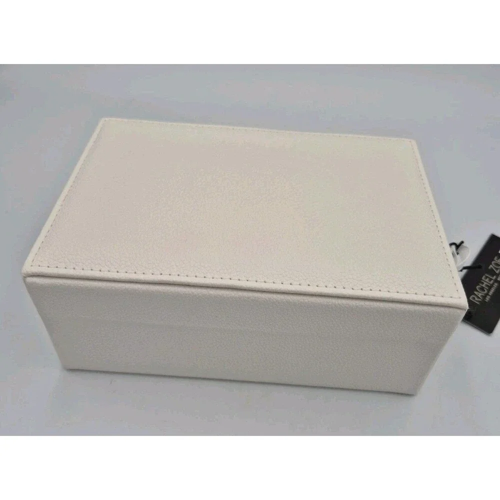 Rachel Zoe Jewelry Box Ivory Tone Faux Tone Hardware Ring Organizer New With Tag
